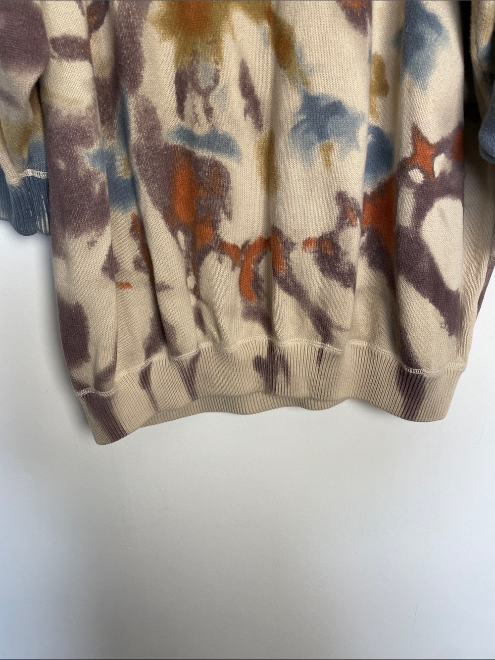 Natural Life Taylor Boho Tie-Dye Oversized Crewneck Knit Sweater Women's L/XL - Picture 3 of 8
